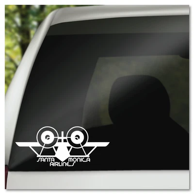 MULTIPLE BRANDS USED 6" Santa Monica Airlines SMA Airplane Vinyl Decal Sticker