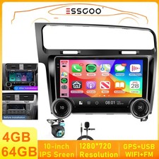 Android 15 4+64G For VW Golf VII 2013-2017 10'' Carplay Car Stereo GPS MIC+AHD