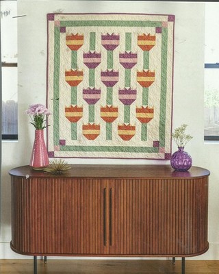 D0104 SPRING TULIP GARDEN WALLHANGING QUILT PATTERN/INSTRUCTIONS