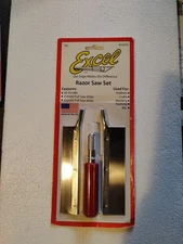 Excel Precision Razor Saw Set with 2 Blades - Hobby and Plastic Model Razor Saw 