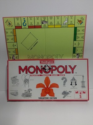 Monopoly Singapore Edition Vintage Brettspiel Eigentum Trading Orange Lotus