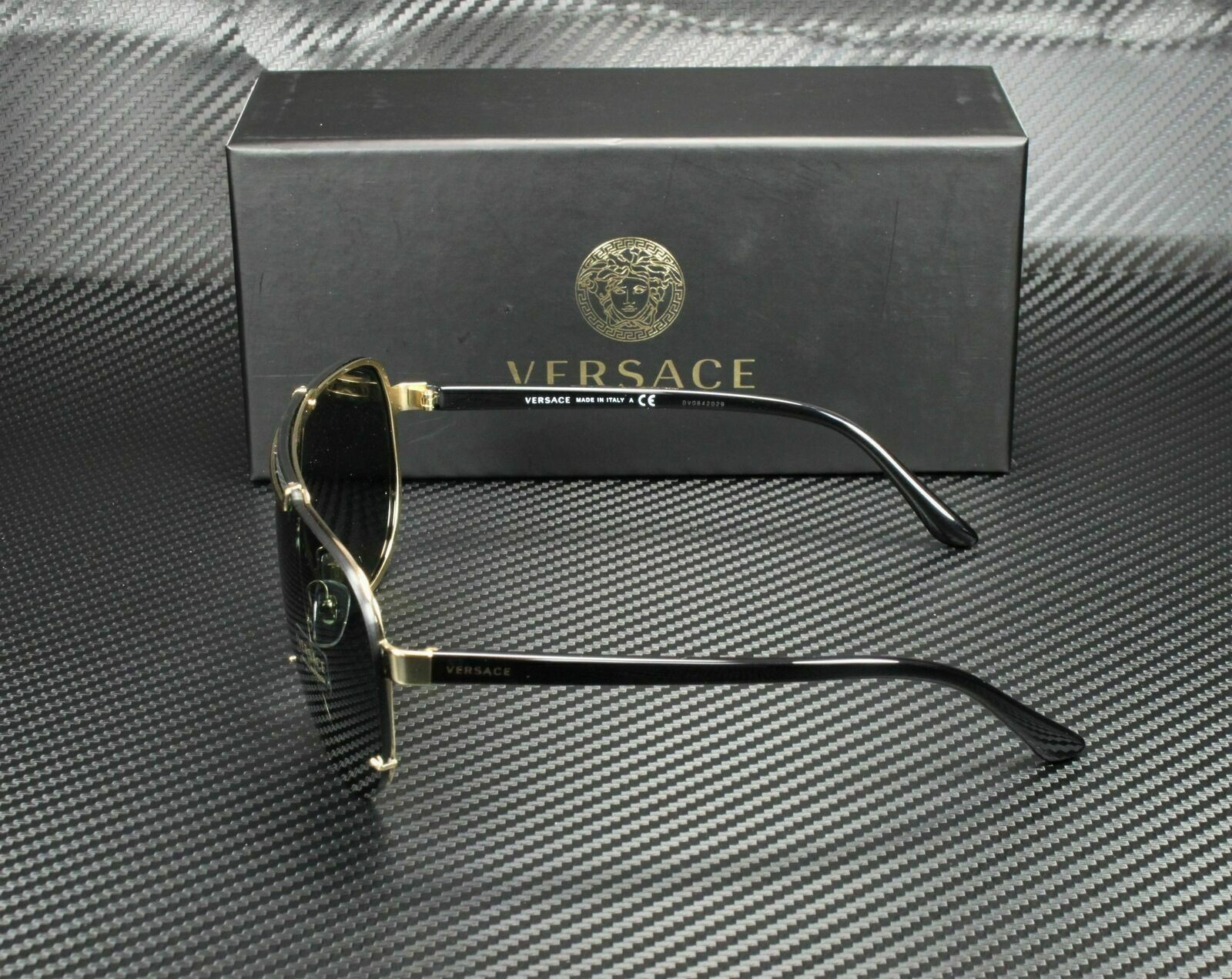 VERSACE VE2140 100287 Black Dark Grey Men's Sunglasses 40 mm thumbnail 4