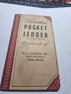1950/1951John Deere pocket ledger Joliet illinois