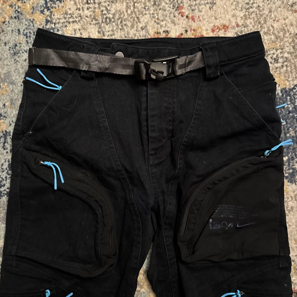 Nike iSPA Pants 2.0 Unisex Size XS Water Repellent Trousers with Belt NWT Black - Image 2 of 4