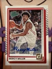 2025-26 Donruss Basketball Rated Prospect Autographs 18/99 Mercy Miller #55