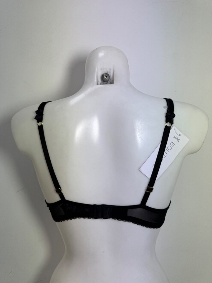 Ex M&S Black Boutique Plunge Bra Size 28C-42C | eBay UK
