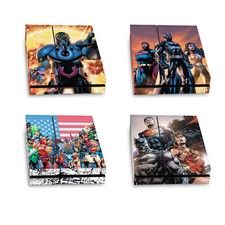 JUSTICE LEAGUE DC COMICS COMIC BOOK COVERS VINYL SKIN DECAL FOR SONY PS4 CONSOLE