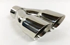 Exhaust Tip 3.00 Inlet Dual 3.00 X 9.50 Dual Polished 304 WDDWRP30095-300-HP-SS