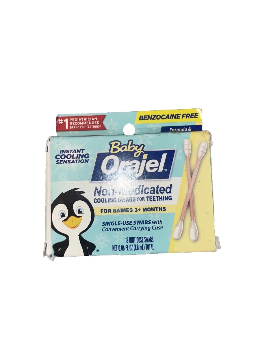 Baby Orajel Non-Medicated Cooling Swabs for Teething 12 Unit Dose