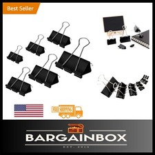Binder Clips Paper Clamps Assorted Sizes 100 Count Black , X Large, Large, Medi