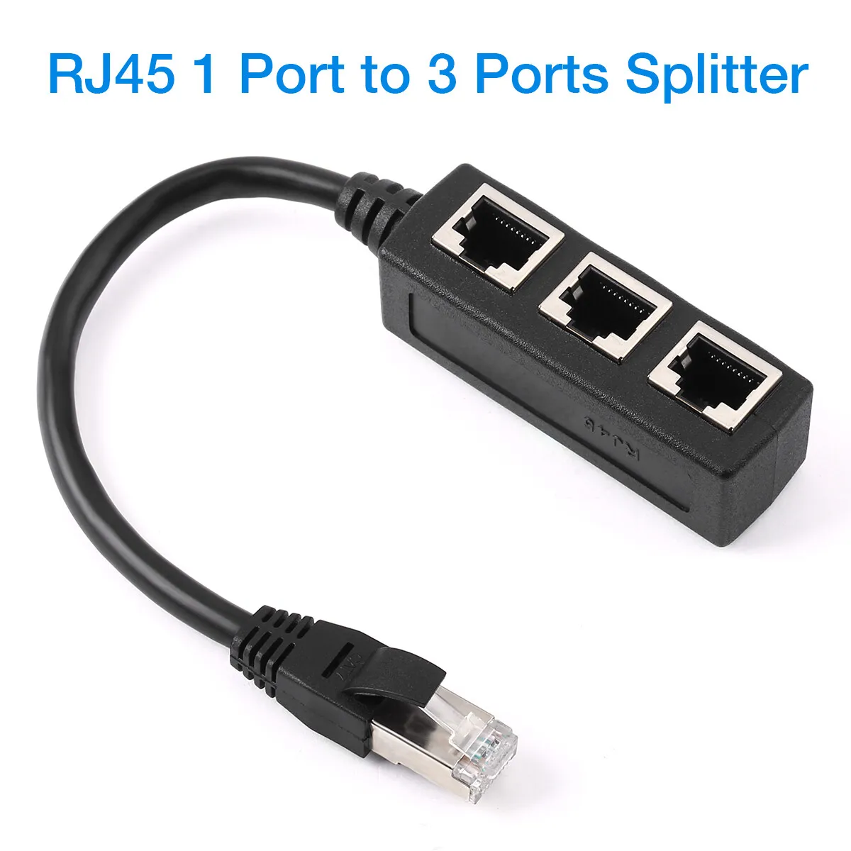 RJ45 2 Ports Network Avoid Cable Plug Converter Splitter Switch