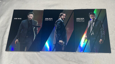 John Wick Chapters 1-3 Rare Walmart Slipcovers Keanu Reeves New & Sealed