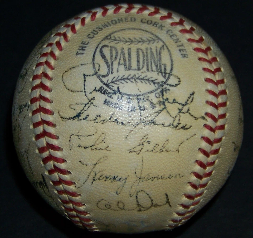 1950 NY Giants Team Signed Baseball Monte Irvin Bobby Thomson 24 Autos JSA LOA! - Image 3 of 4