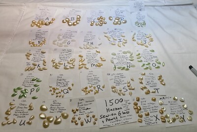 Vtg Mix Lot Sew on Pearls Rhinestone shapes Some Miriam Haskell 1500