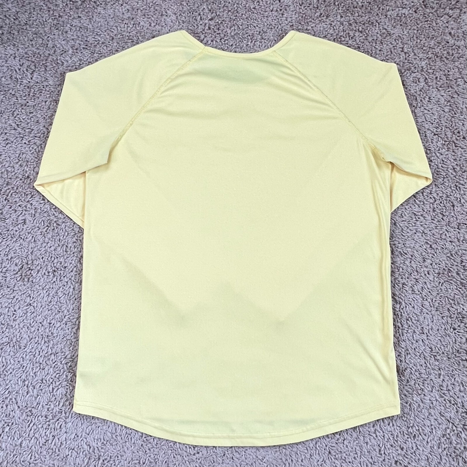 REEL LIFE Mens Light Yellow Crawfish Logo Graphic Shirt XL Moisture Wicking