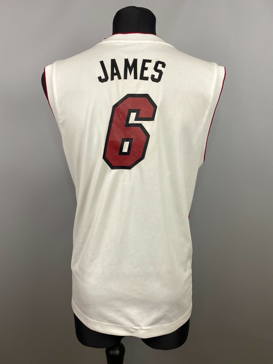 LEBRON JAMES MIAMI HEAT JERSEY NBA BASKETBALL ADIDAS 7565A MENS