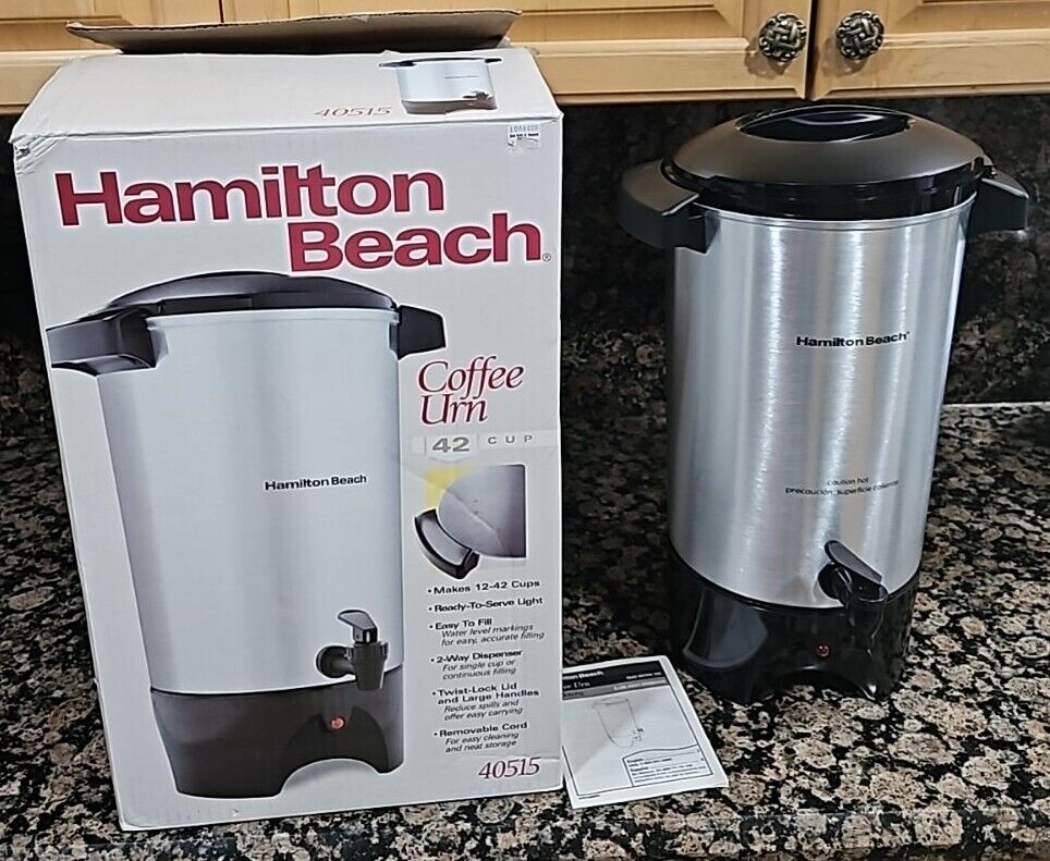 Hamilton Beach Coffee Urn and Hot Beverage Dispenser, 45 Cup Hamilton Beach Coffee Urn and Hot Beverage Dispenser, 45 Cup