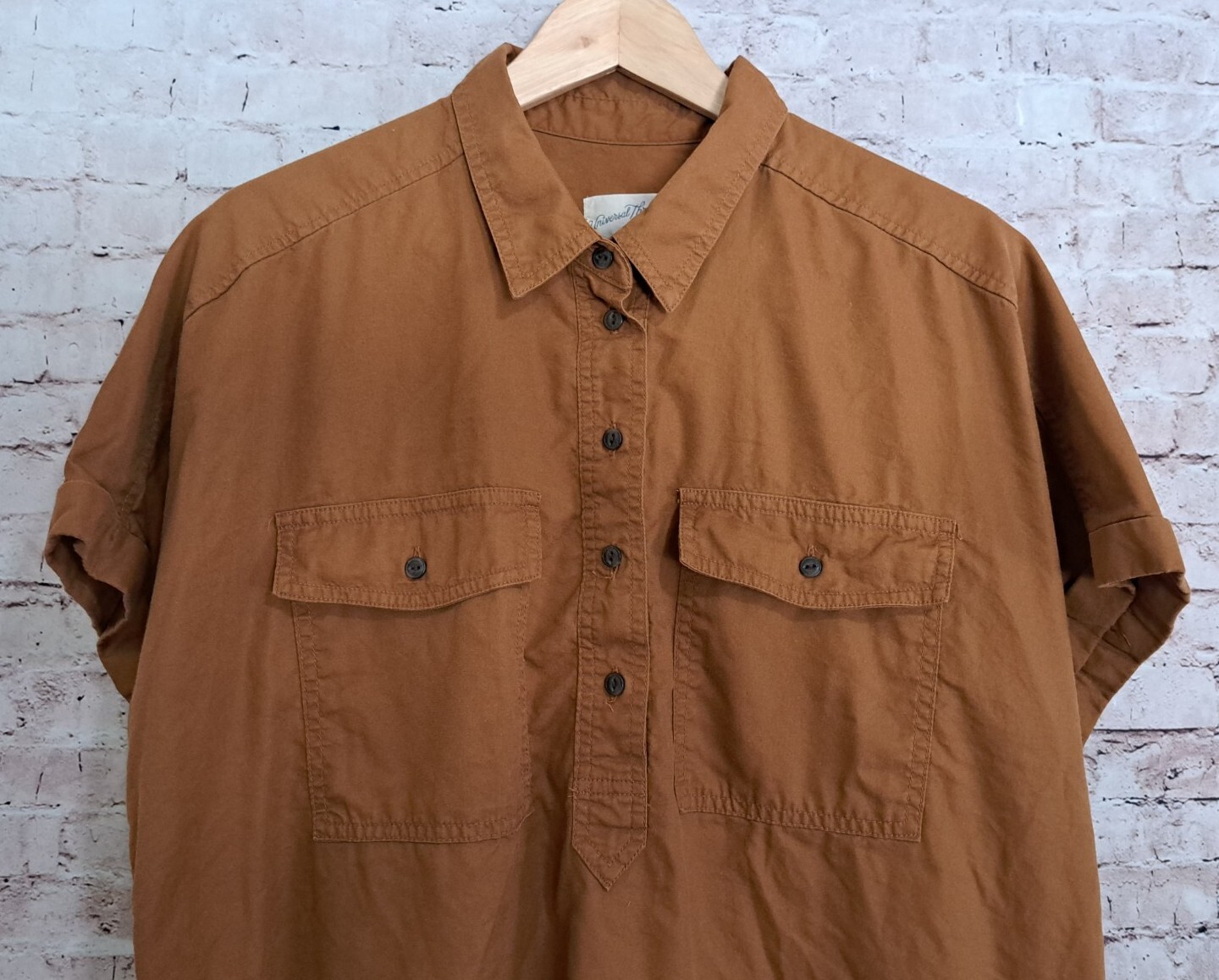 Universal Thread 5 button Pullover Top Large Cott… - image 3