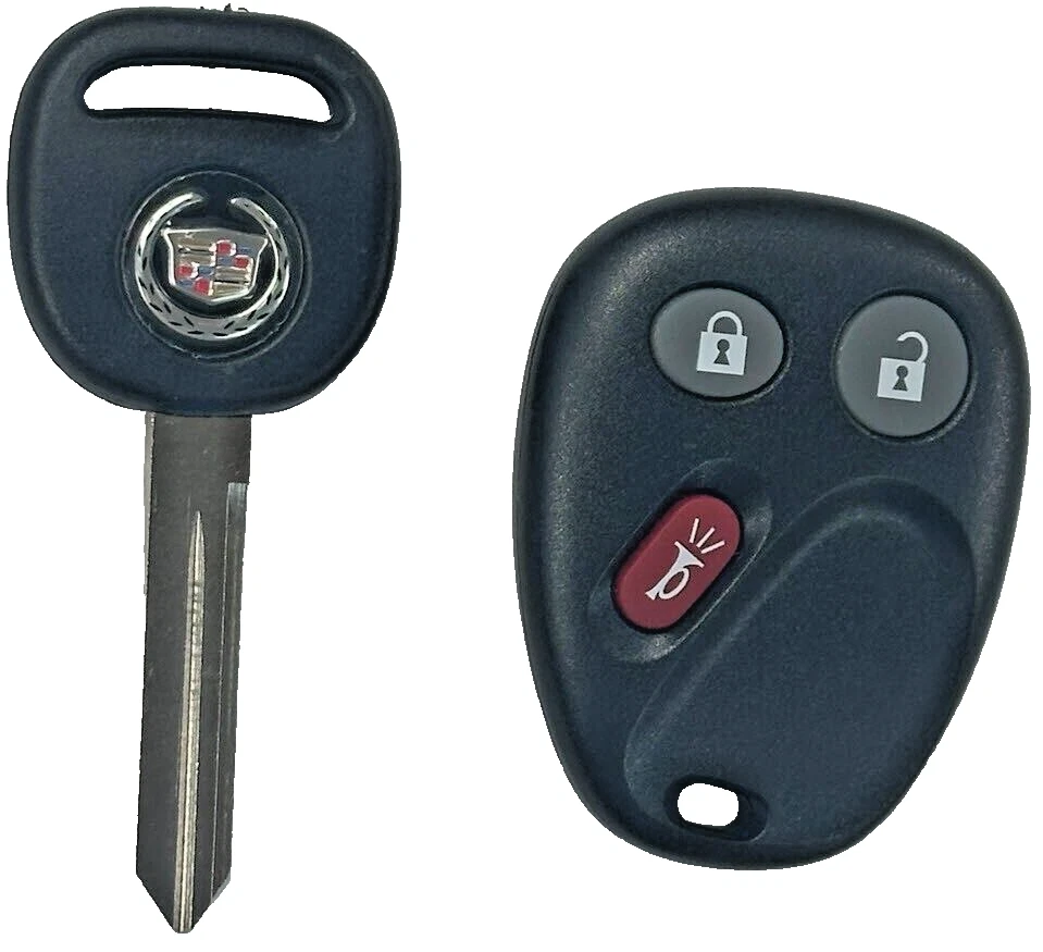 Combo de mando a distancia LHJ011 con llave con logotipo B102 para Cadillac Escalade 3B 2003-2006 Foto 2 de 4