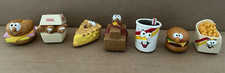 Vintage BURGER KING Meal Toys 7pcs LICKETY SPLITS Rolling Food Racers