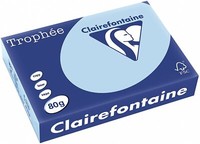 Clairefontaine Trophee Color 1798C Eisblau 80G A4 - 500 Blatt Farbiges Papier