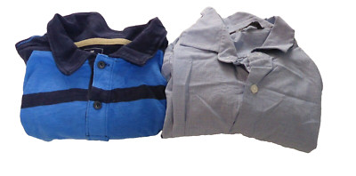 2 Teile T- SHIRT GAP blau gesteift kurzarm  Gr L + Herren Hemd blau kariert Gr M