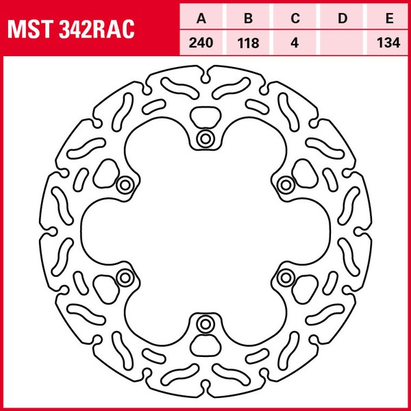 TRW Bremsscheibe Sportiv Starr MST342RAC RM125-image