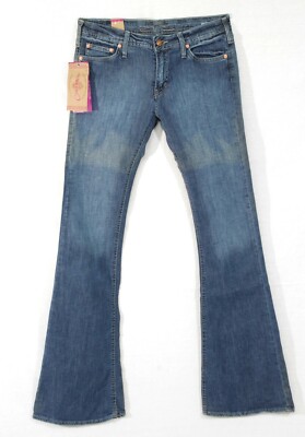 Cimarron Vintage Jeans Eph Pfoten Damen blau used Stretch Bootcut Widder Lopez