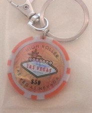 NEW Las Vegas 50 Poker Chip Key Ring Keychain