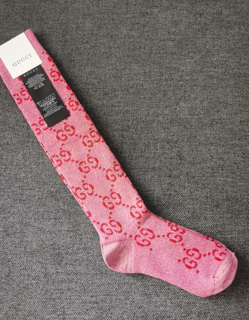 pink glitter gucci socks