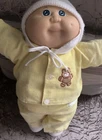 Vtg 1980s CPK Doll 16” BlueEyes Ears Dimple Original Clothes Shoes Diaper Head#3