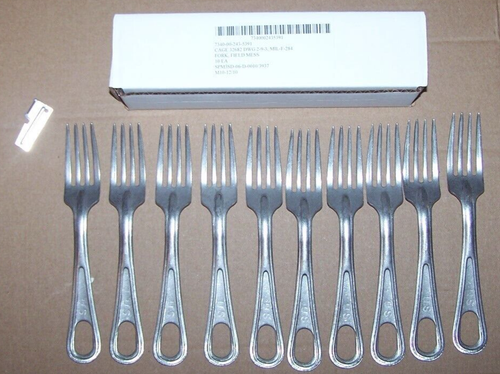 Fork 10 Military Mess Utica USA Utensil NIB + P38 Can Opener Army USMC NIB - Picture 1 of 4