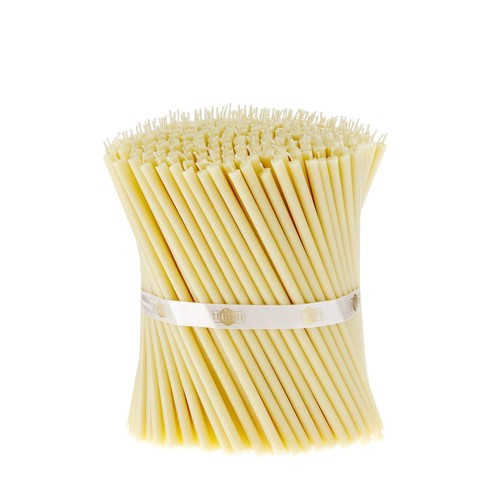 Bougies En Cire D'Abeille - Lot De 50, Blanches, 15 Cm - Pour Prière, Méditation, Décoration - Non Toxique, Sans Suie