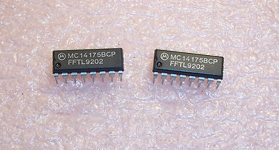 QTY (25) MC14175BCP MOTOROLA 16 PIN DIP QUAD FLIP - FLOP NOS 1 TUBE