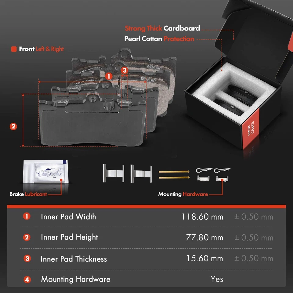 Front Drilled Brake Rotor & Ceramic Brake Pads for Lexus LS430 2001-2006 V8 4.3L - Image 3 of 4
