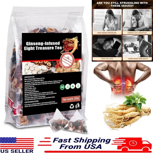Ginseng-infused Eight Treasure Tea Kidney Ginseng Wolfberry Mulberry Health