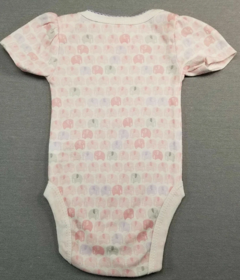 Baby Girl Circo Newborn Cute Little Elephants Bodysuit - Image 2 of 2
