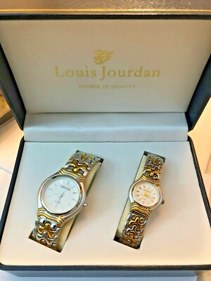 HIS HERS MATCHING Louis Jourdan Quartz Water Resistant