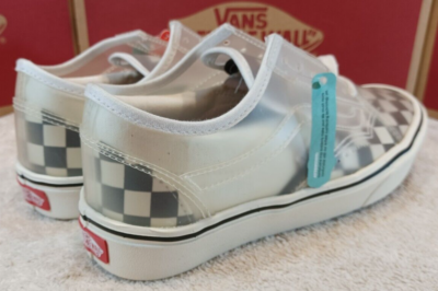 Vans Mens 4.5/Womens 6 Comfycush Slip Skool Checkerboard Black 