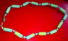 COLLANA GIROCOLLO ANNI '50 LUNGHEZZA 62 CM COLLIER CERAMICA SMALTATA A MANO