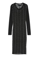 NWT VERSACE JEANS COUTURE BLACK EMBELLISHED MIDI DRESS 77HAO920 CJM01