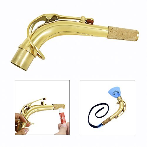 Brass Alto Sax Neck Alto Saxophone Sax Bend Neck with Clean Cloth Cork