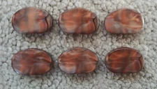 Guitar BROWN PEARL TUNER KNOBS Tuning Machine Buttons 6 Gotoh Grover OVAL *NEW**