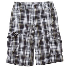 NWT Boys 10 URBAN PIPELINE Plaid Cargo Shorts ADJUSTABLE WAIST