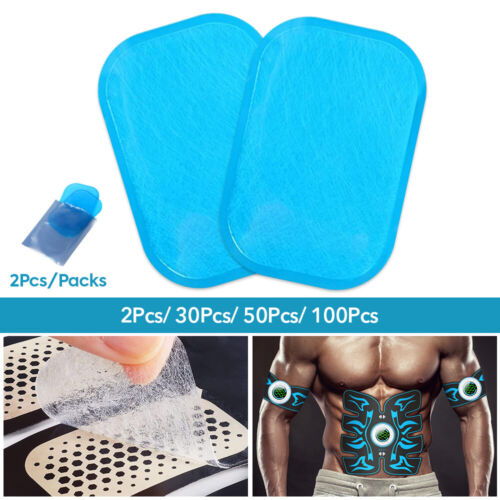 2-100Muscle Toner Gel Pads Abs Stimulator EMS Machine Toning Belt Trainer Device - Picture 3 of 11