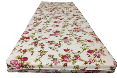 Rose White Portable Tri Fold Foam Beds 3x27x75, Floor Futon Mats