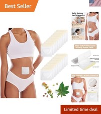 20-Pack Organic Cotton Castor Oil Belly Button Patches for Digestive Relief