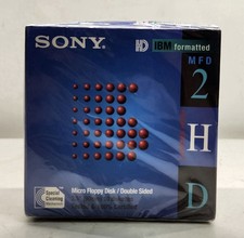 NEW SEALED SONY MFD 2 HD MICRO FLOPPY DISK DOUBLE SIDED 3.5"/90MM 10 DISKETTES