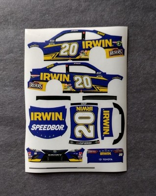 2020 Custom Erik Jones #20 Irwin Speedbor 1/64 Peel & Stick Decals