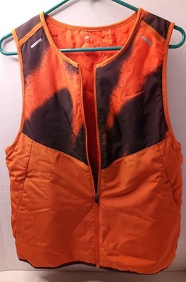 Nike Aero Layer Wild Run Reversible Repel Running Vest Orange Men s Size MEDIUM